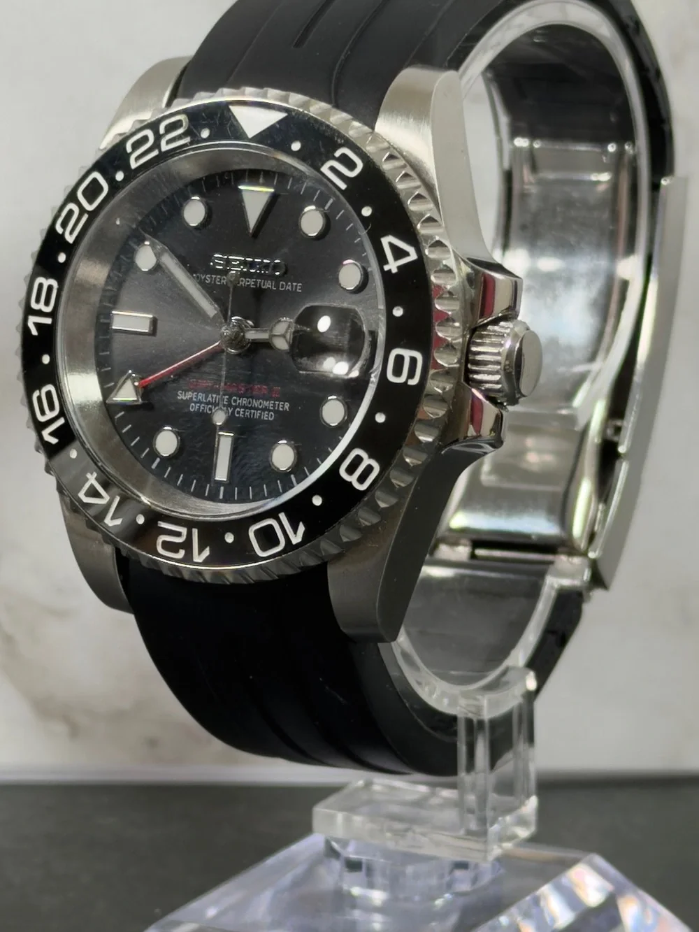 Seiko GMT Watch Mod – NH34 Movement – 41mm